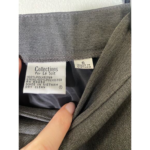 Collections for Le Suit Vintage Grey Straight Leg Pants Sz 6 - Picture 3 of 3
